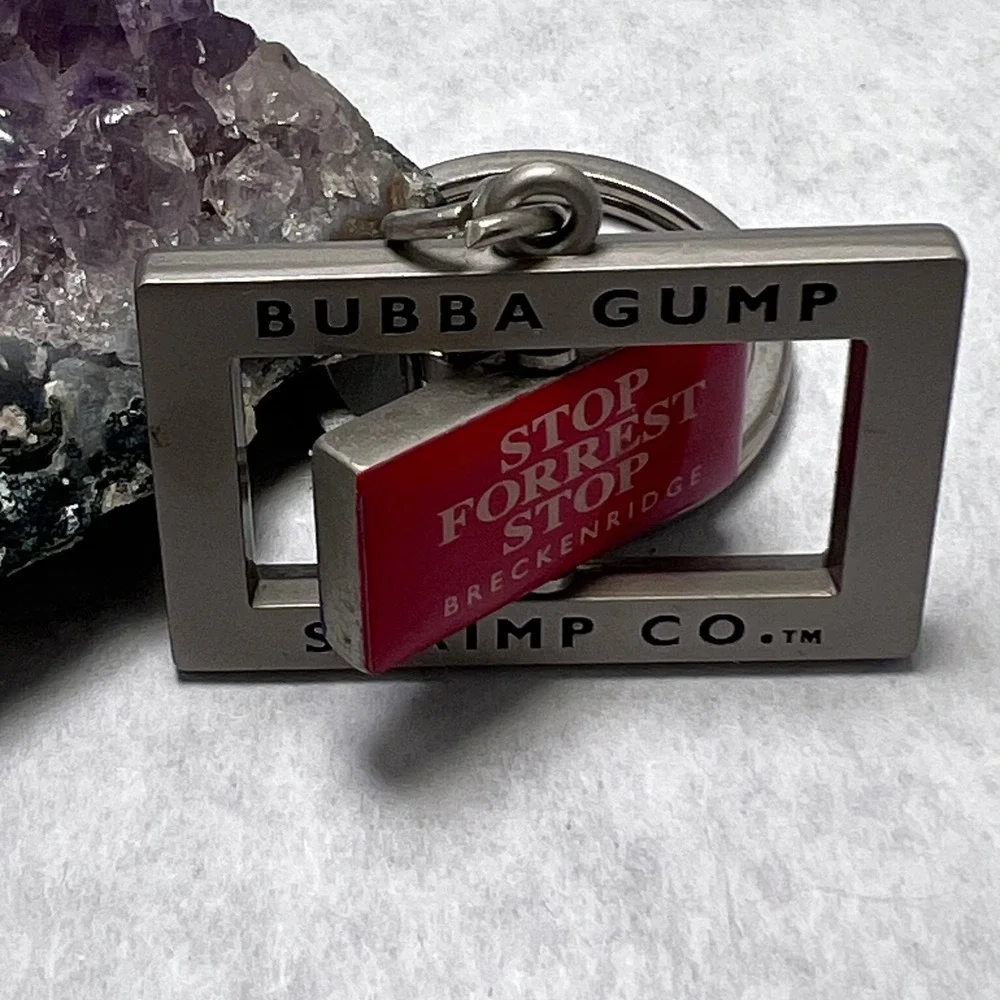 Bubba Gump‎ Shrimp Co Keychain Forrest Gump Run Stop Breckenridge Souvenir